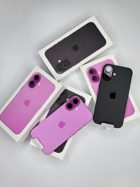 16 🇺🇸 non active Box pack LLA black 🖤 pink 🩷 jv Iphone 16 Black, Iphone Vision Board, Phone Obsession, Ipad Pink, All Apple Products, Iphone Gadgets, Dream Phone, Money Collection, Y 15