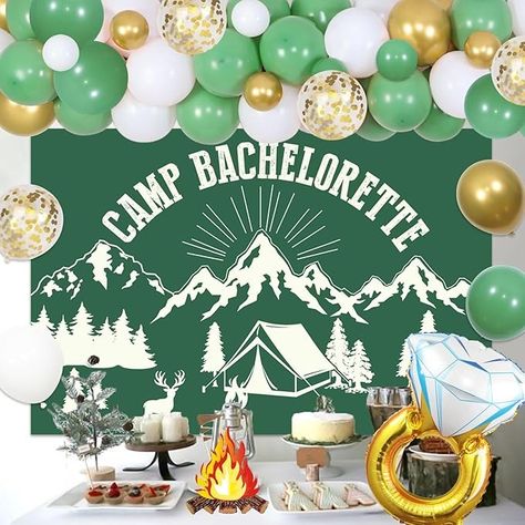 Amazon.com: Camping Bachelorette Party Decorations, Retro Sage Green Balloon Garland Arch Kit Backdrop Sash, Camp Bridal Shower/Wedding/Engagement Party Decor Supplies : Toys & Games Sage Green Balloon Garland, Camping Bachelorette Party, Green Balloon Garland, Last Trail Before The Veil, Camp Bachelorette Party, Charleston Bachelorette Party, Camping Bachelorette, Bachelorette Sash, Camping Theme Party