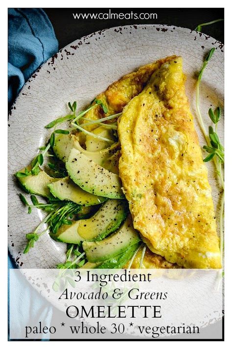 Eggs Avocado Breakfast, Dinner Omelette, Whole 30 Vegetarian, Omelette Recipe Easy, Paleo Dinners, Eggs Avocado, Whole 30 Breakfast, Omelette Recipe, Gluten Free Recipes For Breakfast