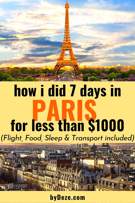 Cheap Travel Destinations, Paris Cheap, Paris On A Budget, Travel To Paris, Europe On A Budget, Paris Travel Tips, Paris Vacation, Cheap Flight, Budget Travel Tips