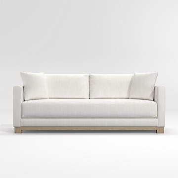 Verano II Slope Arm Sofa + Reviews | Crate and Barrel Wood Base Sofa, Bench Sofa, Deep Sofa, Sofa Bench, Living Room Furniture Sofas, Comfortable Sofa, Cushion Design, Unique Furniture, Fabric Sofa