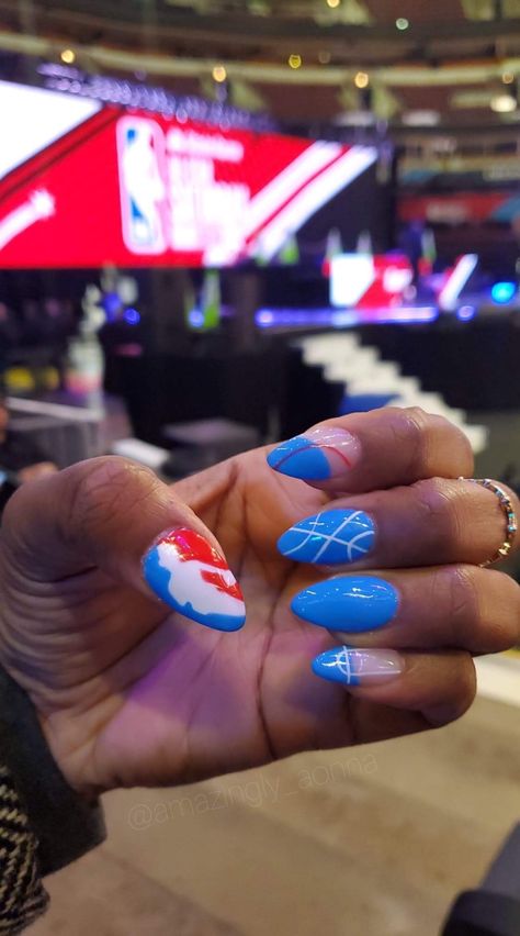 Nba Nails, Basketball Nails, Wnba, Nba Basketball, Nail Inspo, Gel Nails, Nba, Basketball, Nail Art