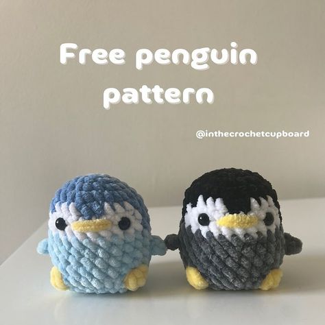 Cora | Free little panda pattern! R3 should say 1 sc, 1 inc x8 As a thank you (!!) for 2,000 followers, here’s a free no sew chonky little… | Instagram Penguins Crochet Free Pattern, Unique Crochet Stuffed Animals, Amigurumi Free Pattern For Beginners, No Sew Animal Crochet Pattern, Crochet Penguin Pattern Free Easy, Small Halloween Crochet Patterns Free, Crochet Mini Penguin, Free Amigurumi Patterns Small Crochet Animals, Quick Halloween Crochet Patterns Free