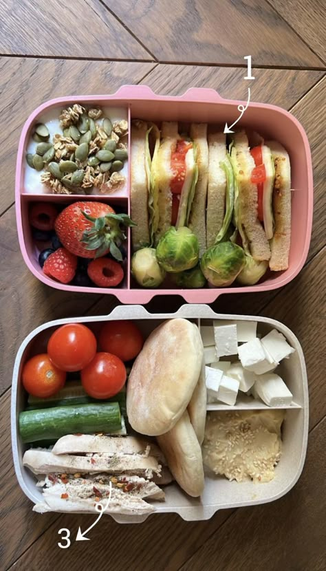 Tiffin Box Aesthetic, University Lunch Box Ideas, Packed Lunch Aesthetic, Snack Boxes Healthy, Lunch For School, School Lunch Recipes, Healthy Lunch Snacks, Plate Lunch, Healthy School Lunches