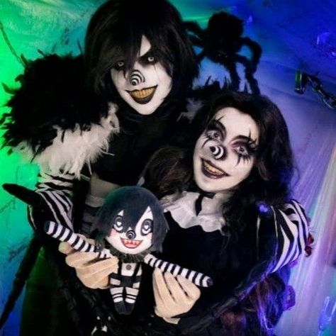 Laughing Jack And Laughing Jill, Laughing Jill Fanart, Laughing Jack Cosplay, Laughing Jack Fanart, Laughing Jill, Creepypastas Ticci Toby, Family Laughing, Creepypasta Cosplay, Scary Creepypasta