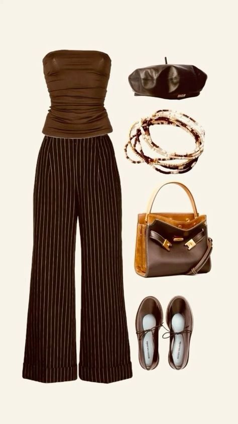 - Check more at https://howcandothis.com/womenstyle/115213/ Regal Outfits For Women, Sade Style Outfits, Cooking Class Outfit, Jazz Club Outfit, Jazz Outfit, Preppy Dark Academia, Jewelry Pearls, Mustard Orange, Looks Pinterest