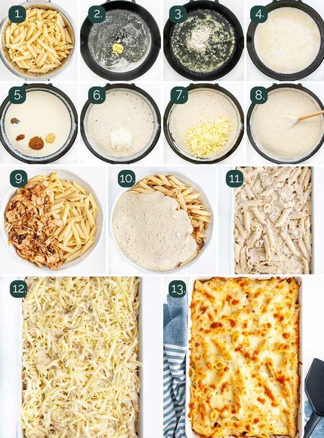 Pasta Bake Recipes Alfredo, Large Batch Chicken Alfredo, Chicken Alfredo Large Crowd, Oven Baked Alfredo Pasta, Chicken Alfredo For A Large Crowd, Oven Baked Chicken Alfredo Pasta, Baked Alfredo Pasta Recipes, Baked Fettuccine Alfredo, Freezer Chicken Alfredo