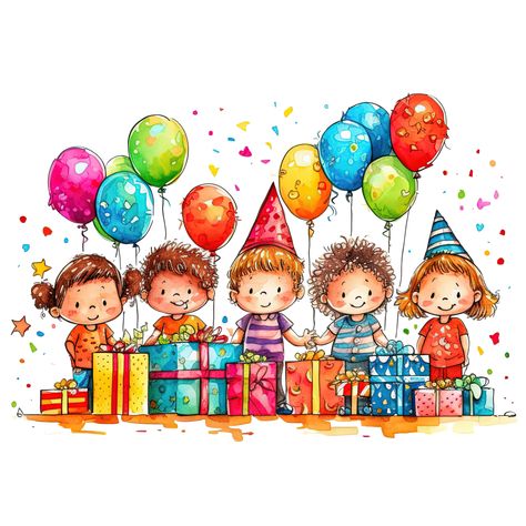 Birthday Party Illustration, Dress Illustration Art, Birthday Cake Clip Art, Cartoon Birthday, Cake Illustration, Birthday Cartoon, Birthday Illustration, Dress Illustration