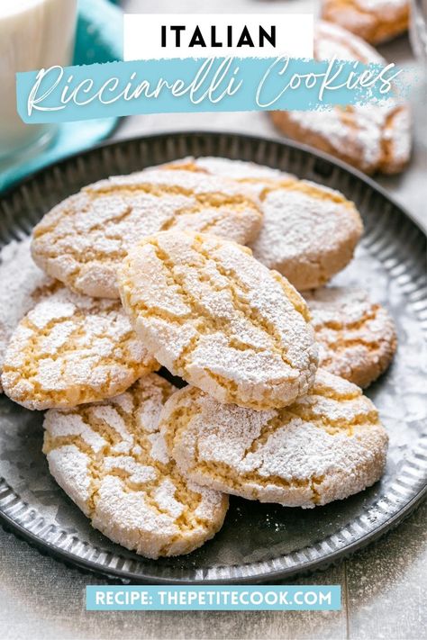 Chewy Italian Almond Cookies, Italian Ricciarelli Cookies, Italian Anise Christmas Cookies, Gluten Free Italian Cookie Recipes, Almond Cookies Italian, Italian Breakfast Cookies, Italian Biscuits Recipes, Italian Almond Cookies Recipes, Pizzicati Italian Cookies