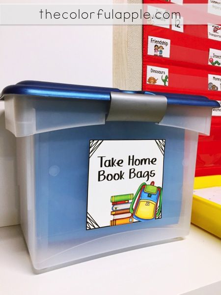 Book Bags Classroom, Take Home Book Bags, Reading Bag, Literacy Bags, Preschool Library, Family Activities Preschool, Reading Homework, Reading Process, Lending Library