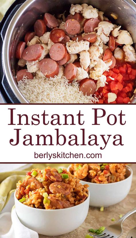 Jambalaya Recipe Instant Pot, Instant Pot Jambalaya, Chicken Jambalaya, Sausage Jambalaya, Sausage Rice, Slow Carb, Instant Pot Pasta Recipe, Jambalaya Recipe, Best Instant Pot Recipe