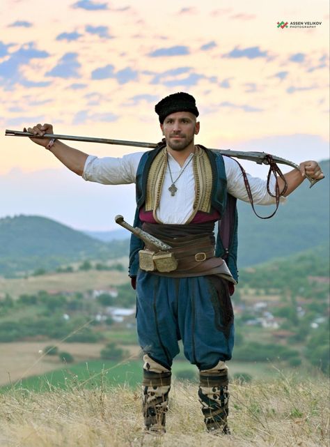 Bulgarian Clothing Men, Folk Clothing Menswear, Ancient European Clothing, Bulgarian Traditional Clothing Men, Traditional Slavic Clothing Men, Traditional Bulgarian Clothing, Bulgarian Folk Costume, Balkan Traditional Clothes, Polish Traditional Clothing