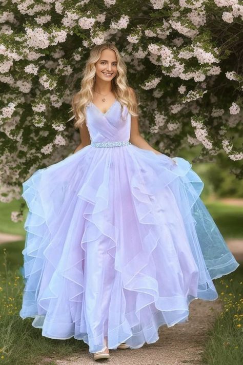 Prom Dress With Ruffles, Pink Long Prom Dress, Prom Dresses Long Pink, A Line Prom Dress, Lovely Partner, Prom Dress Evening, Stunning Prom Dresses, Dress Occasion, Dress With Ruffles