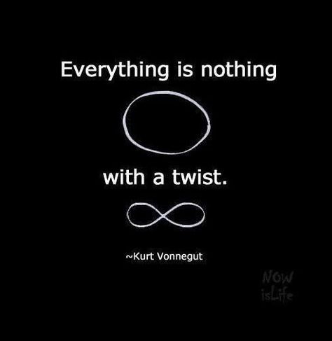 Infinity quote Had a math teacher that told us nothing is important. It really is. Whether you have no siblings or no children or no money or no hope, nothing is important. Without nothing, we wouldn't have the ability to have everything. To have something to strive for, to dream about. Nothing gives us reason to believe. Not sure if she meant it that deep, but oh well. Math Quotes, Math Jokes, Kurt Vonnegut, Math Humor, Calculus, Simple Doodles, Quotable Quotes, The Words, Great Quotes