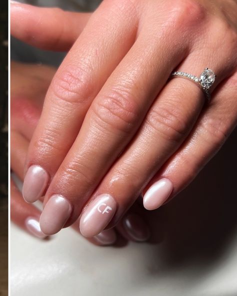 Bridal Nails Initials, Wedding Nails For Bride With Initials, Nails For The Bride, Builder Gel Nails, Builder Gel, Wedding Nails For Bride, Wedding Vibes, Bridal Nails, Wedding Nails