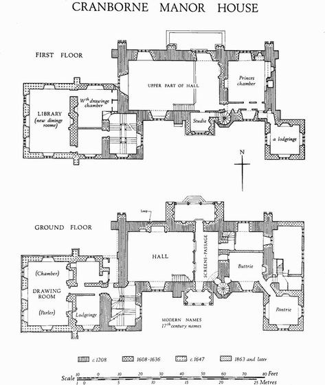 Cranborne Manor House Medieval Manor House Floor Plan, English Floor Plans, English Manor Houses Country Estate, Modern English Country House, English Country House Plans, Medieval Manor House, Manor House Plans, Medieval Manor, Manor Floor Plan