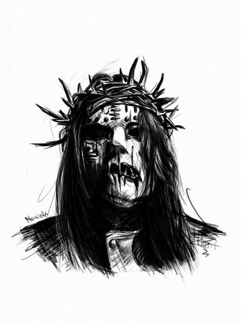 Joey Jordison Tattoo, Joey Jordison Drawing, Slipknot Tattoo Ideas, Slipknot Joey Jordison, Slipknot Art, Tattoo Mask, Slipknot Tattoo, Joey Jordison, Mask Drawing