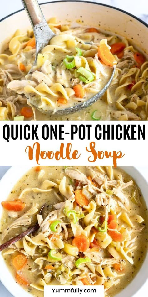 Chicken Noodle Soup Without Vegetables, Chicken Thigh Noodle Soup, One Pot Chicken Noodle Soup, Gluten Free Chicken Noodle Soup, Chicken And Vegetable Bake, Easy Chicken Noodle Soup, Summer Lunch Recipes, Chicken Veggie Soup, Vegetable Bake