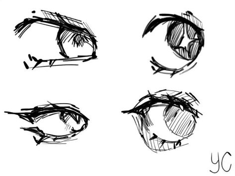 Eye Sheet Drawing, Beating Up Pose Reference, Eye Art Styles Drawing, Feminine Eyes Drawing, Eyes Styles Drawing, Round Eyes Drawing, Eye Inspo Drawing, Drawing Reference Eyes, Art Reference Eyes