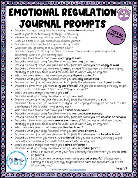 Emotional Regulation Journal Prompts, Emotional Regulation For Teens, Teen Journal Prompts, Morning Writing Prompts, Kids Journal Prompts, Journal Prompts For Teens, Morning Writing, Emotional Regulation Activities, Anger Control