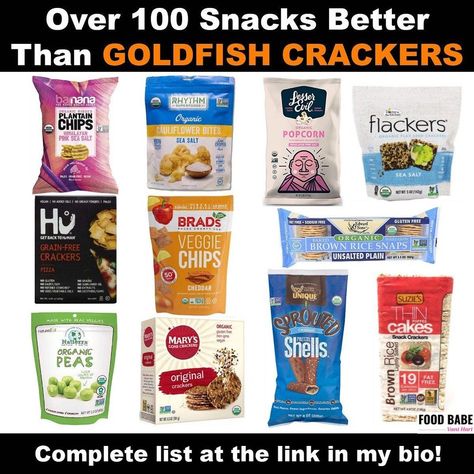 Vani Hari | Food Babe on Instagram: “Click the link in my bio for the list! After you saw my reel about Goldfish Crackers, you’re probably wanting an alternative. I put…” Vani Hari, Plain Pizza, Organic Chips, Goldfish Snack, Organic Cake, Goldfish Crackers, Packaged Snacks, Unhealthy Diet, Cauliflower Bites