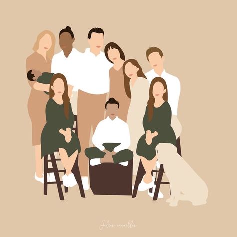 Family Cover Instagram, Character Lineart, Family Drawing Illustration, Lifestyle Drawing, Motherhood Illustration, Family Illustrations, 가족 일러스트, Illustrated Family Portrait, Faceless Portraits