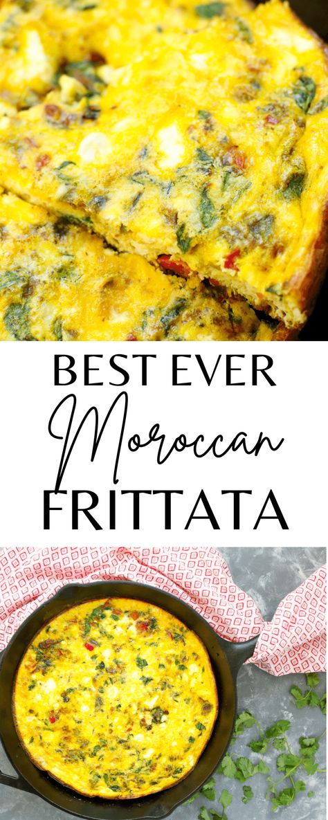 an egg frittata Fatata Eggs, Egg Fattah Recipe, Breakfast Ideas From Around The World, Senegal Recipes, Moroccan Vegan, Morocco Recipes, Mediterranean Frittata, Best Frittata Recipe, Atkins Breakfast