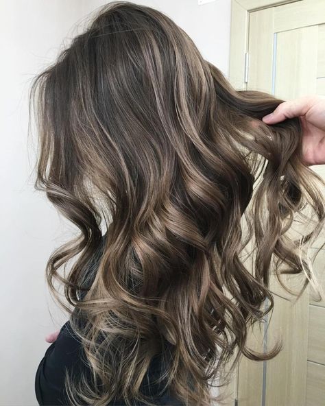 Long Hair with Ash Bronde Color Ash Brown Hair With Highlights, Underlights Hair, Ash Brown Hair Color, Highlights Ideas, Brown Ombre Hair, Hair With Highlights, Brown Hair Looks, Bronde Balayage, Ash Brown Hair