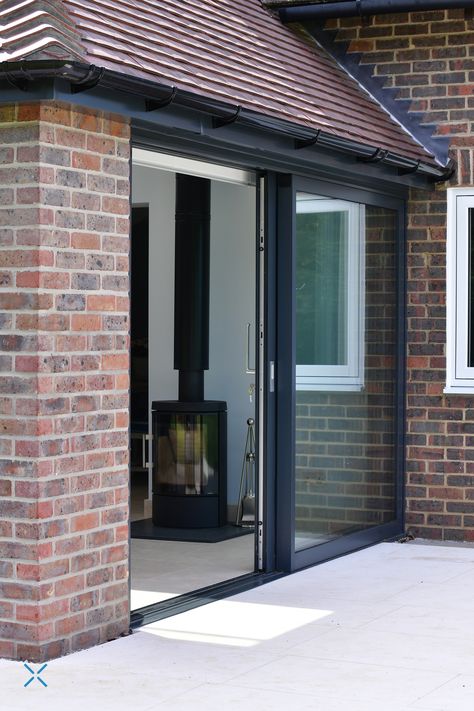 Extension Door Ideas, Small Rear Extension Ideas, Small Rear Extension, Rear Extension Ideas, Patio Doors Sliding, Single Storey Rear Extension, Small House Extensions, Glass Patio Doors, Extension Kitchen