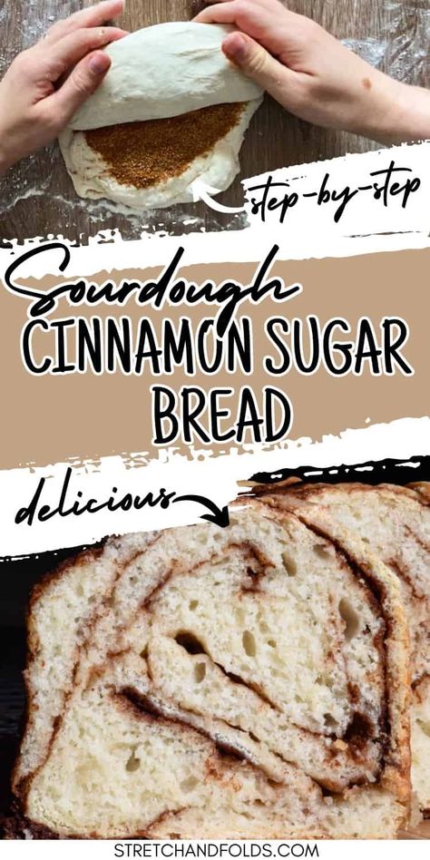 Sourdough Cinnamon Sugar Bread Cinnamon Sugar Sourdough, Brown Sugar Bread, Cinnamon Sugar Bread, Easy Sourdough Bread Recipe, Recipe Using Sourdough Starter, Discard Recipe, Sourdough Bread Starter, Sourdough Bread Sandwiches, Friendship Bread