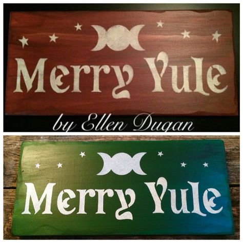 Yule Wood Signs, Yule Sign, Solstice Blessings, Merry Yule, Winter Solstice Celebration, Solstice Celebration, Christmas Festivities, Enchanted Home, Word Signs