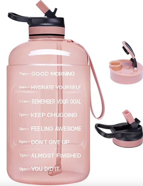 Water Bottle With Measurements: Venture Pal One-Gallon Motivational Water Bottle All Day Water Bottle, Time Water Bottle, College Binder, Hydration Challenge, Gallon Bottle, Motivational Mugs, Water Bottle With Times, Half Gallon Water Bottle, Aesthetic Water