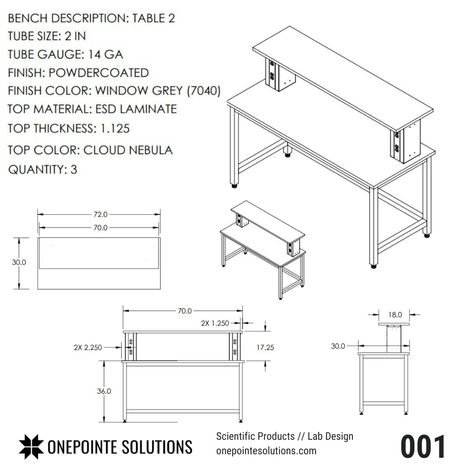 ESD workbenches are a must if you assemble and operate electronics.  Our static control workbenches provide an elite surface to ensure compliance and safety.  Below is a completed lab room design we did for a university in Florida incorporating ESD workbenches from concept to finished product.   Product: ESD Workbenches Color: Light Grey (RAL 7035) Material: Plastic Laminate  #labdesign #manufacture #laboratoryequipment #science #renovate #workbenches #custom #electronics #staticcontrol Lab Room Design, Workbench Electronics, Electronics Workspace, Electronics Lab Workbenches, Small Workbench, Labs Plan, Laboratory Furniture, Physics Lab, Industrial Workbench