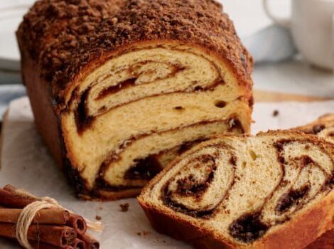 Rosh Hashanah - Vegetarian - Tori Avey Babka Filling, Cinnamon Babka Recipe, Cinnamon Babka, Coffee Icing, Rosh Hashanah Recipes, Salted Caramel Apple Pie, Babka Recipe, Pumpkin Bread Pudding, Chocolate Babka