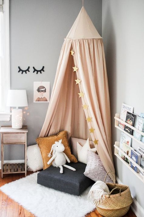 Make a Modern Reading Nook for Kids With These Easy Steps | Hunker Reading Nook For Kids, Modern Reading Nook, Childrens Reading Corner, Reading Nook Kids, Small Bedrooms, Teepee Tent, Baby Rooms, Playroom Ideas, Toddler Bedrooms