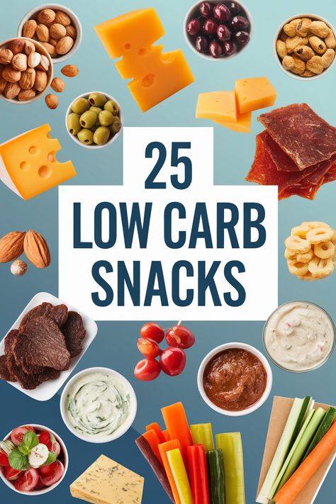 Discover a world of low carb snacks with this comprehensive list of 25 healthy and delicious options.  From nuts and seeds to cheese and meat,  these snacks are packed with protein, healthy fats, and fiber.  Use this list as a guide for low carb snack ideas, exploring new options and finding favorites.  Enjoy a guilt-free snacking experience with this comprehensive low carb snacks list. Low Calorie Carbs List, Cream Cheese Low Carb Snacks, Simple Low Carb Snacks, Low Carb Snacks Easy, Keto Low Carb Snacks, Low Fat Low Carb Snacks, Snacks Without Carbs, Low Carb Snacks For Kids, Good Carbs List