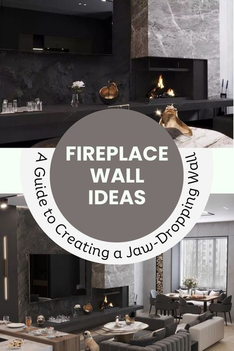 Elevate your space with the finest fireplace wall design ideas and strategies. Check our guide to redefine your interior with sophistication and style! Fireplace Offset On Wall, Wall Above Fireplace Ideas, Fireplace Design Ideas Modern, Asymmetrical Fireplace Wall, Flat Fireplace Wall Ideas, Fireplace Feature Wall Ideas, Feature Fireplace Wall, Fireplace Accent Wall Ideas, Fireplace Wall Design