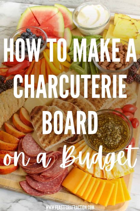 You don't have to break the bank and spend hours in the kitchen planning your next party. This easy charcuterie board recipe will show you how to create a delicious charcuterie board on a budget. Budget Cheese Board, Cheap And Easy Charcuterie Board Ideas, Simply Charcuterie Board, Cheap Chacutery Board Ideas, Puzzle Piece Charcuterie Board, Cheurterie Board, What Do You Need For A Charcuterie Board, Easy Chacutery Board Ideas, Churiture Board Ideas