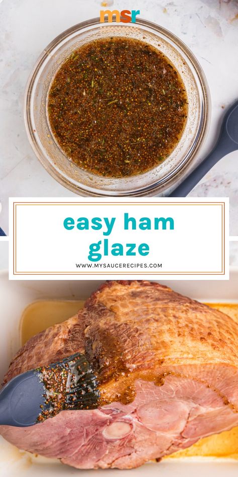 With satisfying sweet and savory flavors, this easy Ham Glaze recipe is sure to take your next baked ham to the next level! Glaze For Smoked Ham, Savory Ham Glaze, Baked Ham Recipes, Easy Ham Glaze, Ham Sauce, Mac Sauce Recipe, Oven Baked Bacon, Ham Glaze Recipe, Dry Rubs