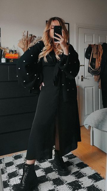 Lily Melrose on Instagram: "This dress is my new personality trait 🖤#ootd #outfit #outfitinspo #outfitideas #outfitinspo #outfitinspiration @asos (dress gifted)" Lily Melrose Outfits, Lily Melrose, Corporate Goth, Asos Dress, Personality Traits, Dress Gift, Goth Fashion, Types Of Fashion Styles, Rocker