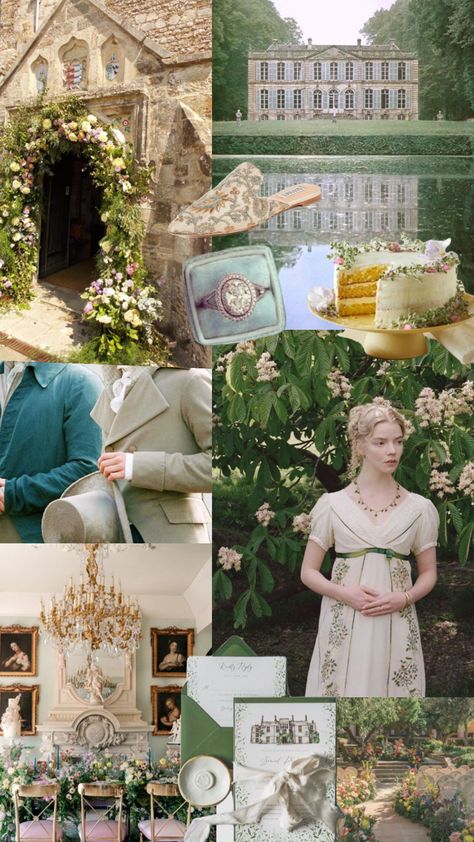 Jane Austen Wedding Moodboard Bridgerton Wedding Inspiration Jane Austen Wedding, Bridgerton Wedding, Regency Wedding, Jane Austen Inspired, Wedding Moodboard, Regency Era, Wedding Mood Board, Wedding Mood, Jane Austen