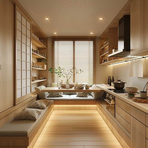 Japanese Modern Kitchen Design, House Interior Japanese, Japanese Kitchen Traditional, Muji Kitchen Design, Japanese Apartment Kitchen, Japan Apartment Interior, Japanese Apartment Design, Japanese Modern Kitchen, Traditional Japanese House Interiors