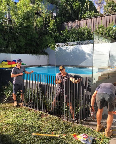 Aluminum Pool Fence, Fence Installation, Small Pool Design, Side Deck, Natural Swimming Pool, Pool Fence, Small Pools, Lap Pool, Swimming Pools Backyard