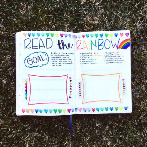 Book Bujo Read the Rainbow Challenge Tracker Bullet Journal #bujo #bujolife #bujolove #bookishbujo #bookchallenge #readingchallenge #bujoinspire #somanybookssolittletime #TBRlist #TBRpile #allthebooks #readmorebooks #bujocommunity #bulletjournal Rainbow Bullet Journal, Read The Rainbow, Book Bujo, Planner Making, Tracker Bullet Journal, Bujo Spreads, Challenge Tracker, Book Genre, Book Challenge