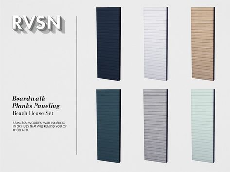 RAVASHEEN's Boardwalk Planks Wallpaper Sims4 Wallpaper Cc, Wooden Wall Paneling, Sawamura Eijun, Wooden Wallpaper, Mod Wall, Wood Plank Wallpaper, Furniture Cc, Sims 4 Tsr, White Wood Wall