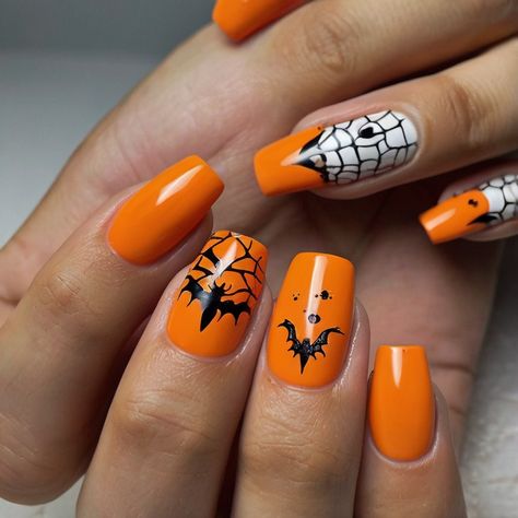 💫 Black And Orange Nails Ideas halloween nails desing Black And Orange Nails, Orange Nails Ideas, Nails Ideas Halloween, Halloween Nails Design, Glamorous Nails, Halloween Nail Designs, Nails Desing, Orange Nails, Black And Orange