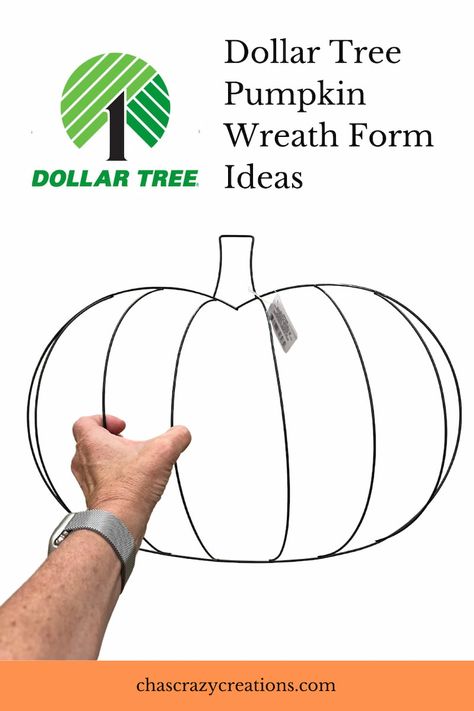 Are you looking for Dollar Tree pumpkin wreath form ideas? Have you picked up a Dollar Tree wire pumpkin wreath form and not sure which project to craft? Although these are perfect for fall crafts, I’m going to show you great ideas where you are not limited to just fall decor and wreaths. Learn more at chascrazycreations.com Dollar Tree Wire Pumpkins Craft Ideas, Dollar Tree Crafts Pumpkin, Wire Pumpkin Craft Ideas, Wire Form Pumpkin Wreath, Wired Pumpkin Decor, Pumpkin Wreath Craft For Kids, Fall Wire Pumpkin Decor, Halloween Pumpkin Wreath Diy, Pumpkin Metal Wreath Form Diy