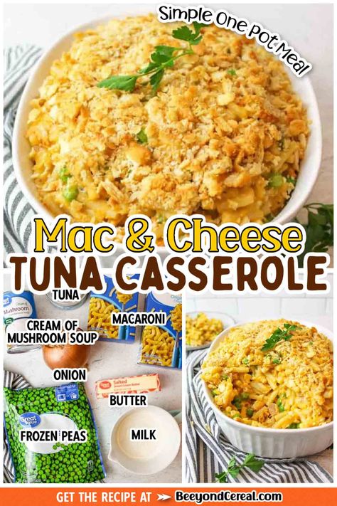 Tuna Casserole With Mac And Cheese, Tuna Mac And Cheese Casserole, Tuna Noodle Casserole With Macaroni Noodles, Tuna Noodle Casserole Macaroni, Cheesy Tuna Noodle Casserole Easy, Tuna Macaroni And Cheese, Mac And Cheese Tuna Casserole Easy Recipes, Quick And Easy Tuna Casserole, Tuna Mac And Cheese Kraft