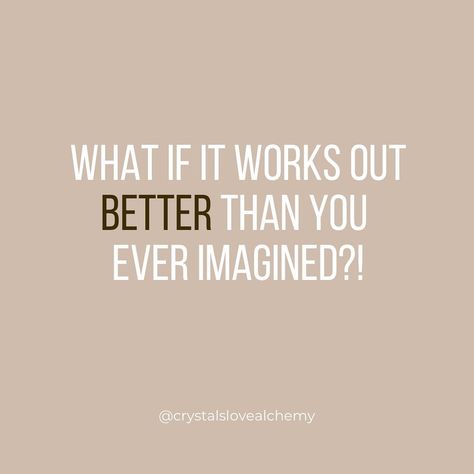 What if it works out better than you ever imagined?! 🔮 Ponder that. 😉 Visualize, feel, imagine how wonderful that would be! 💎 #youcan #manifest #abundance #dreams #greatness #lifegems #lifealchemy #blessings #opportunities #possibility #motivation #inspiration Manifest Abundance, Alchemy, Motivation Inspiration, What If, It Works, Wonder, Feelings, Crystals, Quick Saves