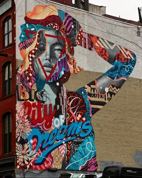 Tristan Eaton Tristan Eaton, New York Graffiti, Sidewalk Chalk Art, Sidewalk Art, Graffiti Artwork, 3d Street Art, Graffiti Murals, We Will Rock You, Murals Street Art